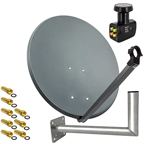 PremiumX Satelliten-Komplettanlage 60cm Anthrazit von PremiumX