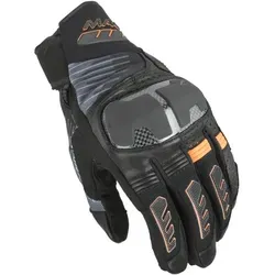 Macna Rime 2.0 Motorradhandschuhe - Schwarz/Grau/Orange - XXL - Gut belüftete Motorradhandschuhe mit verstärkter Handfläche und flexiblem EVA-Schutz. Ideal für Sicherheit und Komfort beim Fahren. Touchscreen-kompatibel für einfaches Bedienen von Smartphones.