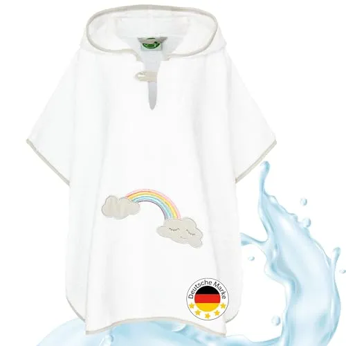 Xxxl Kapuzenbadetuch Wolke, Grau - Baby-Bademäntel, saugfähiges und angenehm weiches Kapuzenbadetuch aus hochwertigem Textil, Oeko-Tex® zertifiziert und handmade in Deutschland.
