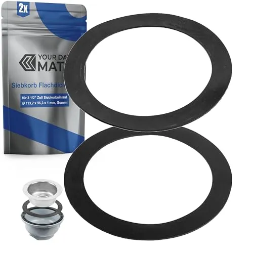Flachdichtung für Siebkorbablauf, 2 Stück