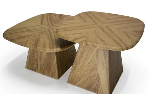 Luxus Couchtisch Set – 2 moderne Holztische für stilvolles Wohnen - Elegantes 2-teiliges Couchtisch Set aus MDF, ideal für das Wohnzimmer. Quadratische Tische mit modernem Design, sofort einsatzbereit und ohne Montage.