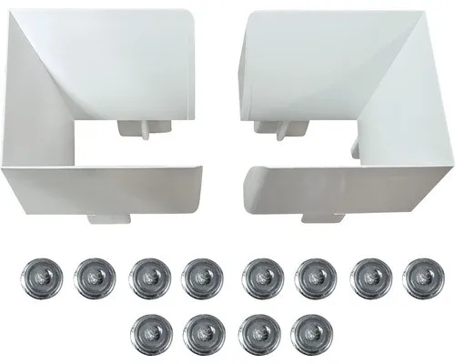 Einlauftrichter weiß für Rollladenführungsschiene (Pack=2 Stück) inkl. Schraubni