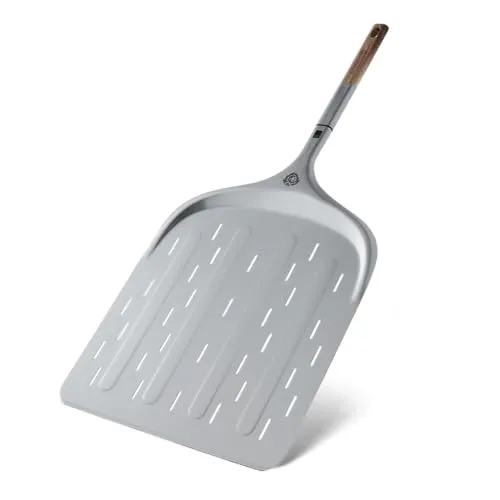 BURNHARD Pizzaschieber 36 cm - Pizzaschieber aus Akazie und Aluminium, mit praktischem Steckmechanismus und temperaturbeständig – perfekt für den Pizzaofen und das Grillvergnügen.