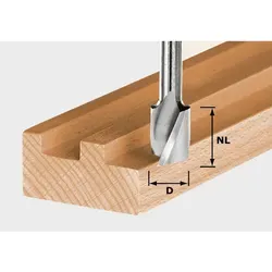 Spiralnutfräser Schaft-ø8mm HS Spi ø6/16 - Zubehör für Elektrowerkzeug, ideal für Weichholz mit optimaler Laufruhe und präziser Späneabfuhr für Fingerzinken- und Schwalbenschwanz-Verbindungen.