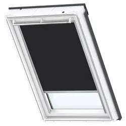 VELUX Verdunkelungsrollo uni schwarz manuell DKL CK06 3009S - Rollos für optimale Verdunkelung: Ideal für Schlaf- und Kinderzimmer, stufenlos positionierbar und mit Thermobeschichtung für besseren Hitzeschutz. Einfache Montage und harmonische Integration in Ihr Dachfenster.