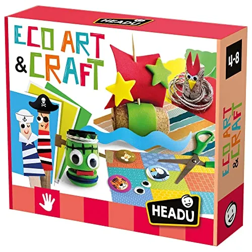 Headu Eco Art & Craft Handwerk, feine und gemusterte Handarbeit, Kunst- und Bastelspiel für Kinder von 4 – 8 Jahren, hergestellt in Italien