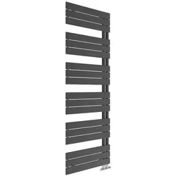 Designheizkörper Arezzo - Mattschwarz, 1730 x 600 mm - Eleganter Badheizkörper und Handtuchtrockner in mattschwarz, ideal für stilvolle Badezimmer und effiziente Wärmeverteilung.