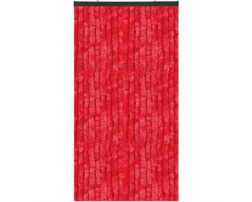 Bestlivings Flauschvorhang Sondergröße - 100cm x 250cm, Rot - Gardinen – Eleganter Sichtschutz mit hochwertigem Chenille, ideal für Türen und Schutz vor Insekten und Blicken.