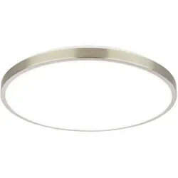 Briloner Leuchten LED Deckenleuchte KAIDA 3935012 - Moderne LED Deckenleuchte in Nickel-matt für stilvolle Wohnräume. Mit 12,7W und 2.900lm bietet sie hohe Energieeffizienz und eine Lebensdauer von 50.000 Stunden. Ideal für angenehmes Licht und platzsparendes Design.