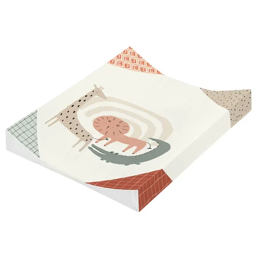 Julius Zöllner 2-Keil Mulde 50/65 Folie Wild Friends GD TOP - Wickelauflage aus hochwertiger PVC-Folie, mit pflegeleichter Vliesfüllung aus 100% Polyester, ideal für sichere und komfortable Wickelmomente.