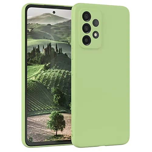 EAZY CASE - Silikonhülle für Galaxy A53 5G Hülle Silikon Case Grün weich stoßfeste Handyhülle Schutzhülle mit Kameraschutz Dünn Premium Schutz Cover TPU Phone Bumper in Pastell Hellgrün Matt
