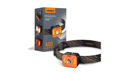 Latarka Czołowa LED Akumulatorowa 5W 400lm 5000K H085-OR VIDEX VID 4820246484251