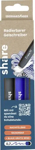 Share Gelroller Blau, Schwarz 0.7mm