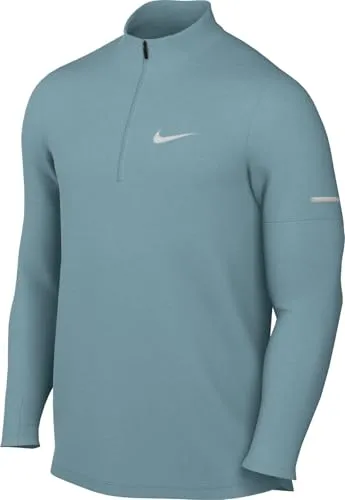 Nike Herren Dri-Fit Element Half Zip Langarmshirt, Denim Turquoise/Reflective Silver, XL