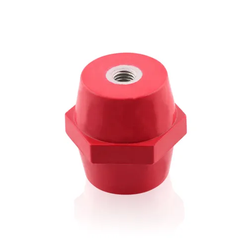 Isolatoren M10 Rot 35x32mm Polyesterharz Stützisolator Selbstverlöschend 1 Stück