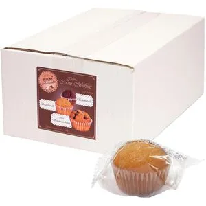 HELLMA Muffins Mini Kuchen 60 Stück - Gebäck u. Kekse – Perfekt als Gastgeschenk oder kleine Aufmerksamkeit, 60 einzeln verpackte Muffins in 3 Geschmacksrichtungen, frisch und ideal für jeden Anlass.