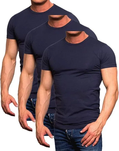 Jack & Jones T-Shirt 3er-Pack Basic Rundhalsausschnitt blau XXL - Herren-Shirts im 3er-Pack, sportlich und bequem mit Slim Fit, ideal für den Alltag und vielseitig kombinierbar.