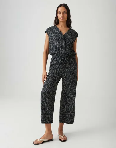 OPUS Jumpsuit MONELI SHADOW Wide mit abstrakten Printdesign in blau von OPUS