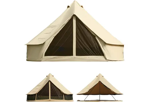 Glampingzelt Glockenzelt 6 12 Personen KHAN 5M T C 210g Base Camp