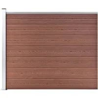 vidaXL Zaunelement WPC 175x146 cm Braun – Langlebig und Vielseitig - Metallzäune aus WPC, ideal für Gartenabgrenzung mit Holzmaserung, robust und einfach zu montieren, bietet Privatsphäre und Sicherheit.