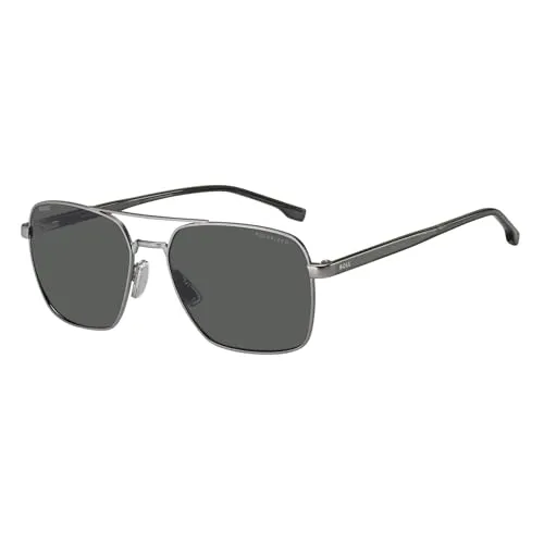 BOSS Sonnenbrillen 1045/S/IT MATTE RUTHENIUM/GREY - Sportbrillen mit polarisierten Gläsern, ideal für optimale Sicht und Schutz bei Outdoor-Aktivitäten. 2 Jahre internationale Garantie inklusive.
