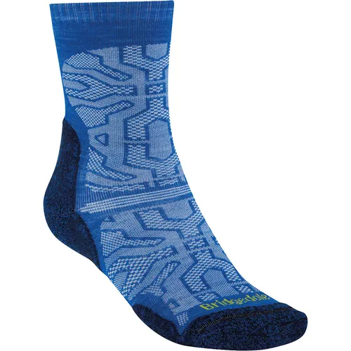 Bridgedale Herren Hike UL Merino Performance Crew Socken (Größe 44 , blau)