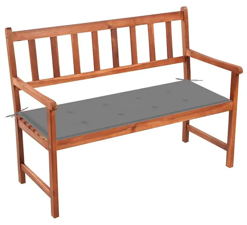 vidaXL Gartenbank 120 cm aus massivem Akazienholz mit Auflage - Rustikale Gartenbank aus strapazierfähigem Akazienholz mit bequemer Auflage. Ideal für entspannte Stunden im Freien, wetterfest und stabil.