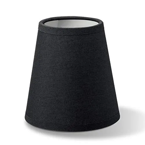 Home Sweet Home Stofflampenschirm CLIP, schwarz | 11 x 7 x 11 cm | Kann mit Hängeleuchte verwendet werden | Geeignet für Wohnzimmer, Esszimmer