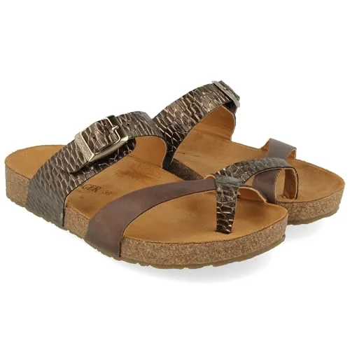 Haflinger Women's Juno Sandalen 37 EU - Stilvolle Leder-Zehentrenner in Braun - Sandalen für Damen, aus hochwertigem Leder gefertigt, ideal für Freizeitaktivitäten und bequemes Tragen.