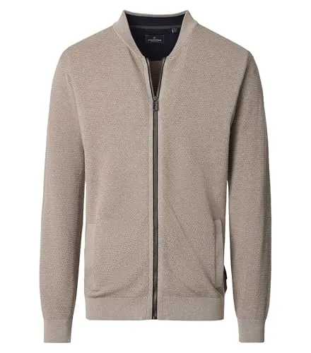 CASAMODA Strickjacke Uni – Klassisch und Bequem - Vielseitige Strickjacke mit Rundhalsausschnitt und Reißverschluss. Weiches, dehnbares Material und zwei praktische Seitentaschen machen sie zum idealen Begleiter für jeden Anlass.