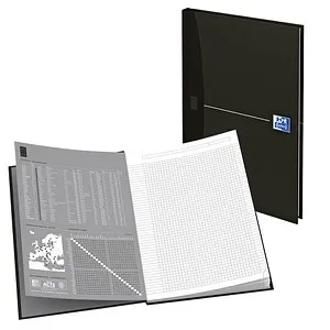 OXFORD Notizbuch Office Essentials DIN A5 kariert, schwarz Hardcover 192 Seiten, 1 St.