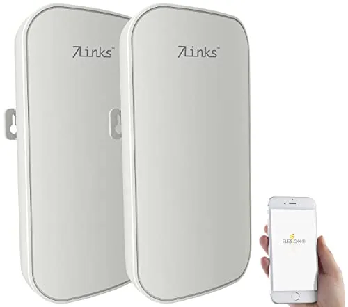 7links 2er-Set Outdoor-WLAN-Repeater, 1.200 Mbit/s - WLAN-Repeater für draußen, ideal zur Erweiterung Ihres WLAN-Signals in Gärten oder Außenbereichen, unterstützt 2,4 & 5 GHz, einfach per App zu konfigurieren.