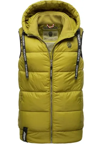 Navahoo Steppweste Kassidy – Modische ärmellose Damenweste mit Kapuze in Moosgrün XS (34) - Stylische und pflegeleichte Damenweste mit wasser- und windabweisenden Eigenschaften. Ideal für den Alltag, bietet sie hohen Tragekomfort und eine taillierte Passform.