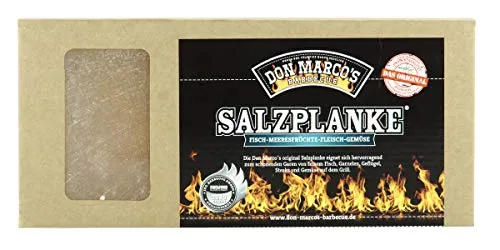 Don Marco’s Salzplanke 20 x 10 x 2cm - Perfekte Grillsauce & scharfe Sauce für intensiven Geschmack, ideal für BBQ und Grillabende