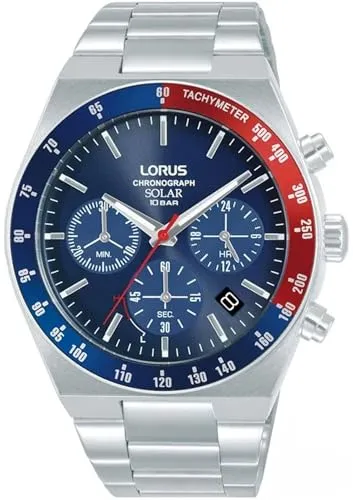 LORUS Herren Chronograph Uhr RZ521AX9 aus Edelstahl - Armbanduhren für Herren mit robustem Edelstahlgehäuse, 100 Meter wasserdicht und optimalem Tragekomfort dank hochwertigem Edelstahlband.