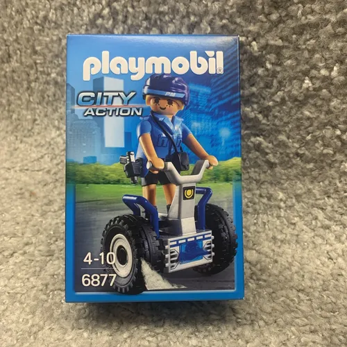PLAYMOBIL 6877 Polizistin mit Balance-Racer - Spielfigur Spielsets: Mit ansteckbarem Standfuß und hochwertigem, robustem Design für kreatives Spielen und optimale Handhabung für Kinder.