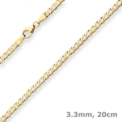 375 Gold Armband Panzerkette 20cm - Edler Armschmuck - Elegantes 20 cm langes Armband aus 375 Gelbgold. Stilvolles Design und hochwertiger Feingehalt machen es zum perfekten Accessoire für jeden Anlass.