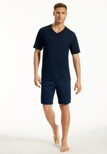 Uncover by Schiesser Herren Pyjama Kort Schlafanzug kurz, Nachtblau, 50 EU - Schlafanzüge für Herren, perfekt sitzender Kurzpyjama aus hautfreundlichem Material für hohen Tragekomfort und modischen Stil.