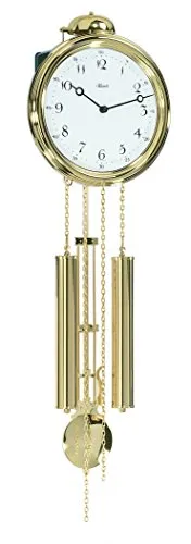 Hermle Wanduhr mit Lyrapendel, Messing, Gold von Hermle