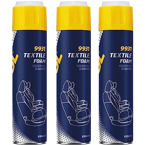 MANNOL Textile Foam Polsterreiniger Textilreiniger 3 Stück á 650 ml