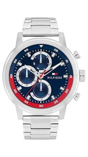 Tommy Hilfiger Multi Zifferblatt Quarz Uhr für Herren - Armbanduhren für Herren mit multifunktionalem Werk, das Wochentag, 24-Stunden-Zeit und Datum anzeigt – ideal für den aktiven Lebensstil mit elegantem Tommy Hilfiger Flair.