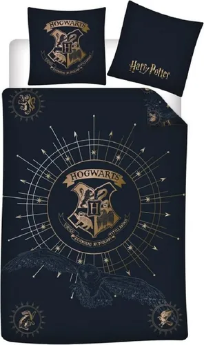 Harry Potter Bettwäsche für Einzelbett mit Hedwig - Bettwaren-Set für Kinder, 2-teiliges Set mit schadstoffgeprüften Materialien, perfekt für kleine Harry Potter Fans.
