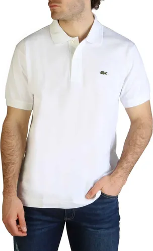 Lacoste Herren Polo-Shirt Kurzarm L1212, Weiß - Poloshirt für Herren im Regular Fit mit zeitlosem Design und aufgenähtem Krokodil-Logo. Aus 100% Baumwolle für hohen Tragekomfort.