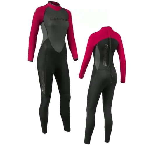 CAMARO Flex Skin Damen Fullsuit Ultraflex Neoprene - Hochwertiger Neoprenanzug für warme Gewässer, extrem dehnfähig und komfortabel. Mit verstärkten Knien und nicht einschnürender Halsmanschette bietet er optimalen Sitz und Bewegungsfreiheit.