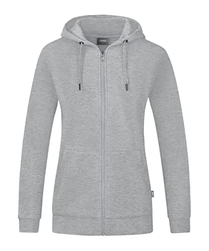 Jako Sweatshirt Kapuzenjacke Organic Damen - Nachhaltige Funktionsjacke aus Bio-Baumwolle mit weich angerauter Innenseite für höchsten Tragekomfort, ideal für Beruf und Freizeit.