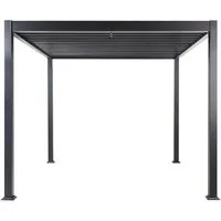 Beliani Garten-Pergola Schwarz 310x310x250 cm von Beliani