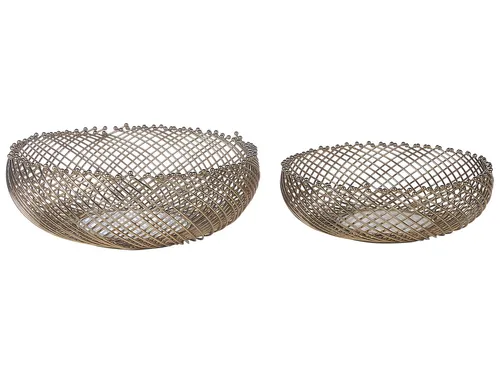 Dekoschalen 2er Set BALIUNG Metall Gold in gold von Beliani