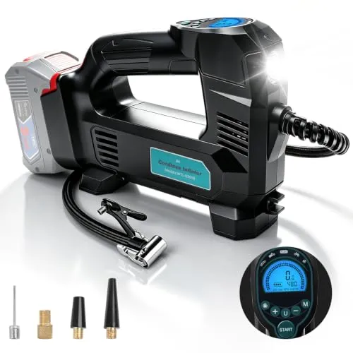 Waitley Kompressor für Bosch Akku Professional 18V GBA/ProCORE – 10,34 bar mit digitaler Druckanzeige