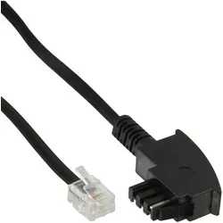 Inline® TAE-F Kabel, 6polig/4adrig, für Import, TAE-F Stecker / RJ11 Stecker, 3m
