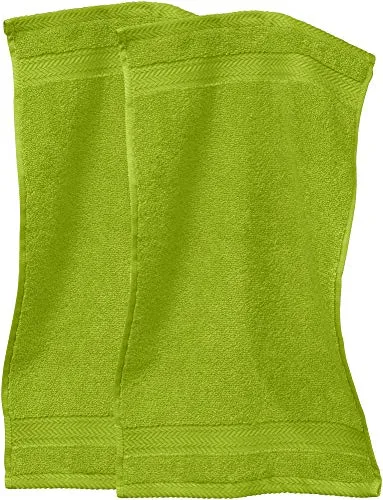 Erwin Müller Gästetuch Friedrichshafen 2er- Pack, 100% Baumwolle apfelgrün Größe 30x50 cm - Premium-Qualität, unvergleichlich saugfähig, hautsympatisch, formstabil (weitere Farben)